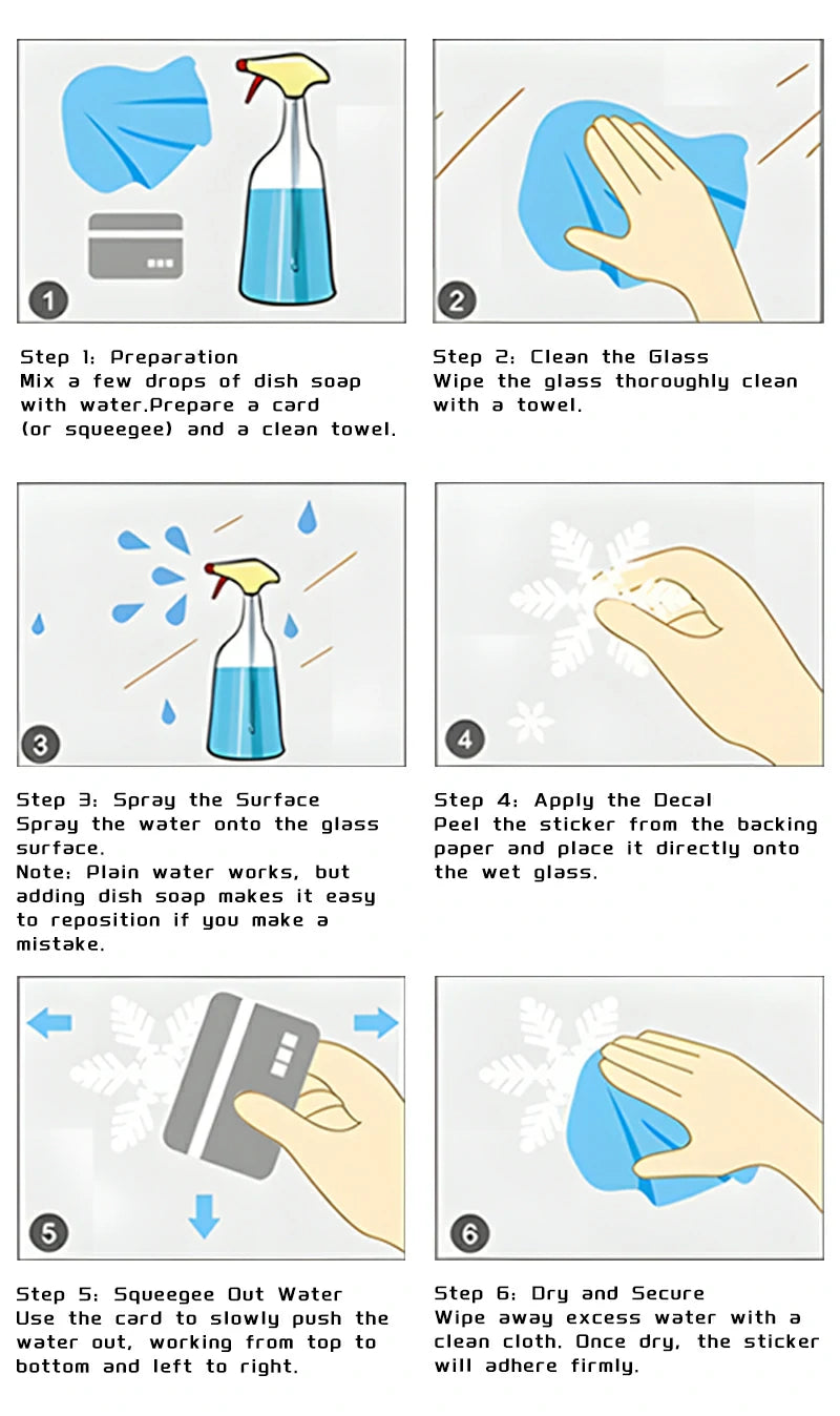 Christmas Window Clings – Reusable Static Stickers for Glass Door & Shop Window